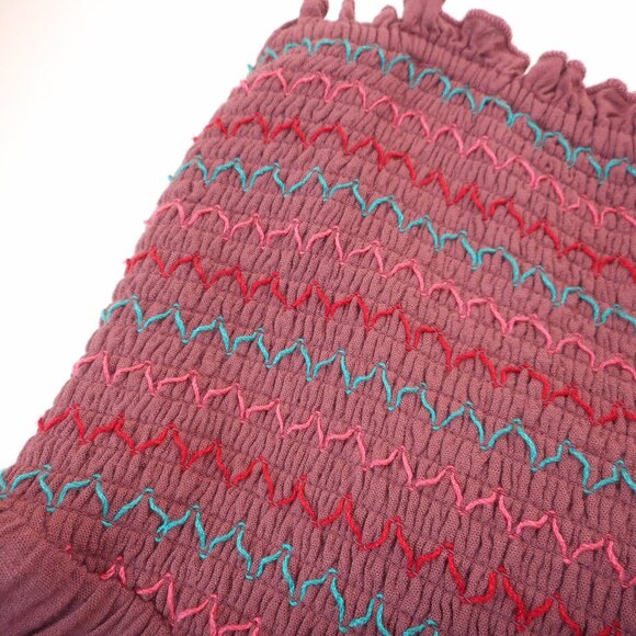 Torrid Size 3 Square-neck Smocked Babydoll Tank Women's plus size 3X Mauve - Picture 8 of 10